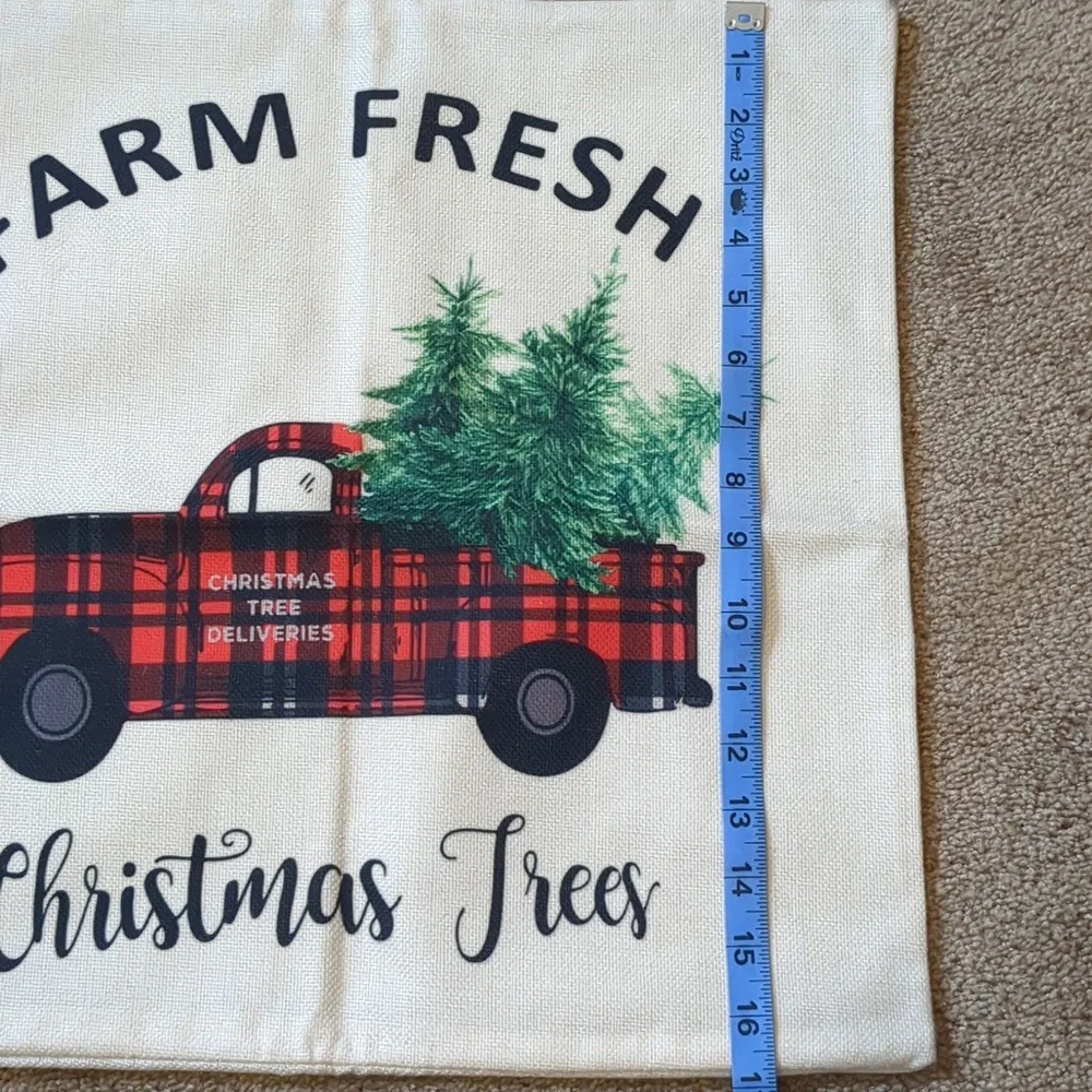 NWOT Farm Fresh Christmas Trees Pillow Cover